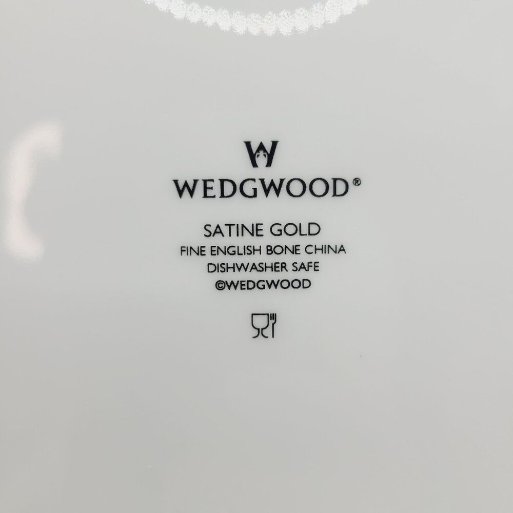 Wedgwood Satine Gold Oval Dish Platter Tray 14 Inch NWT - Picture 7 of 9